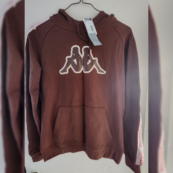 MENS Kappa Hoodie Brown - Picture 2 of 3